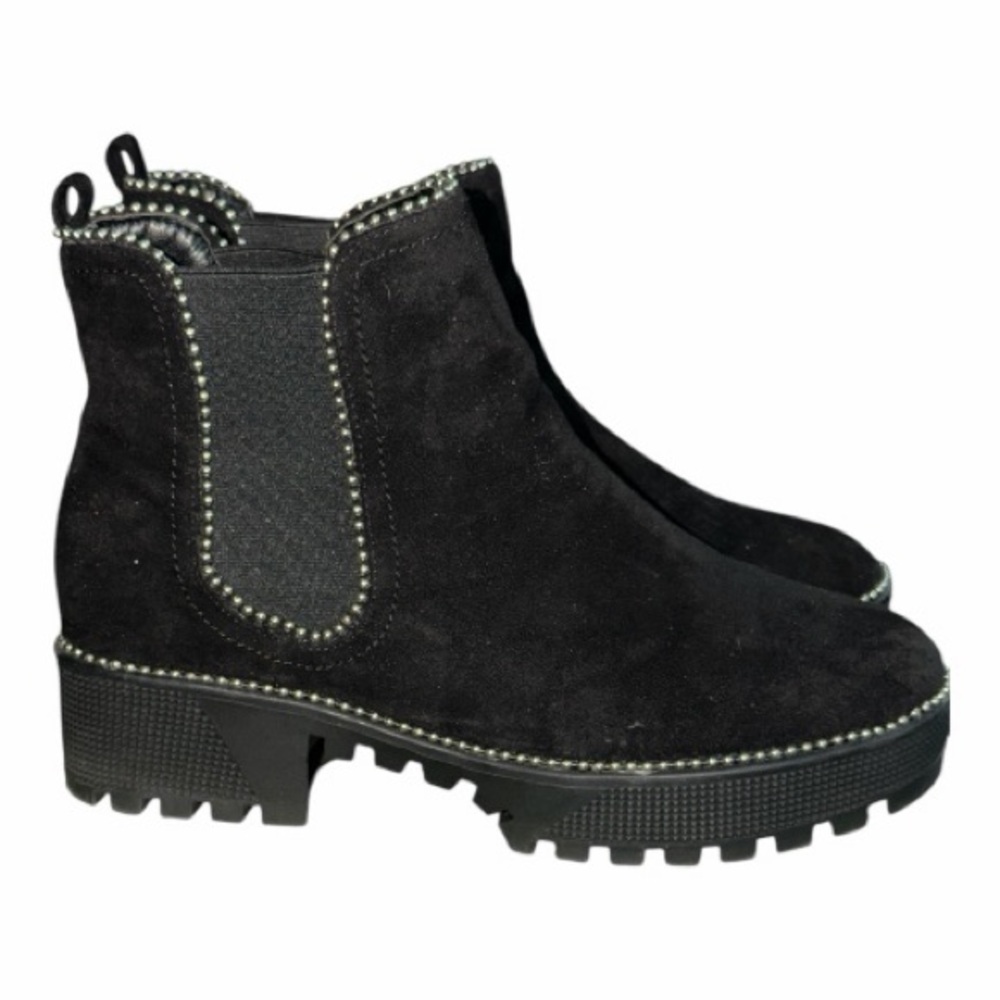 Cape Robbin Black Ankle Booties with Silver Accents Size 10 - Picture 6 of 7